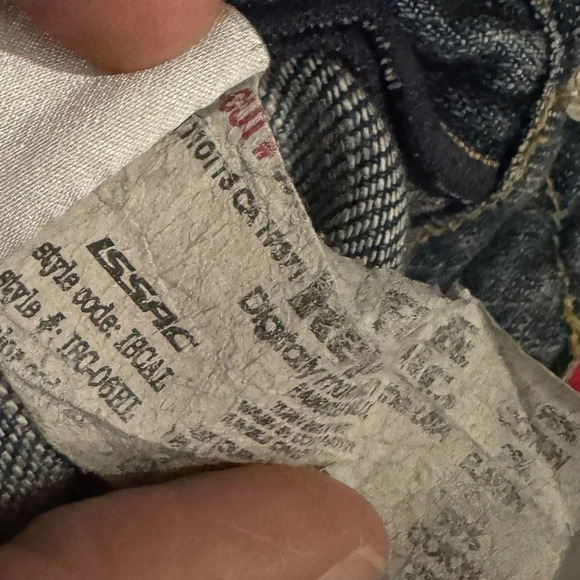 Rock and Republic Issac mid rise flare medium wash jean gold distressing US30 - Picture 7 of 7